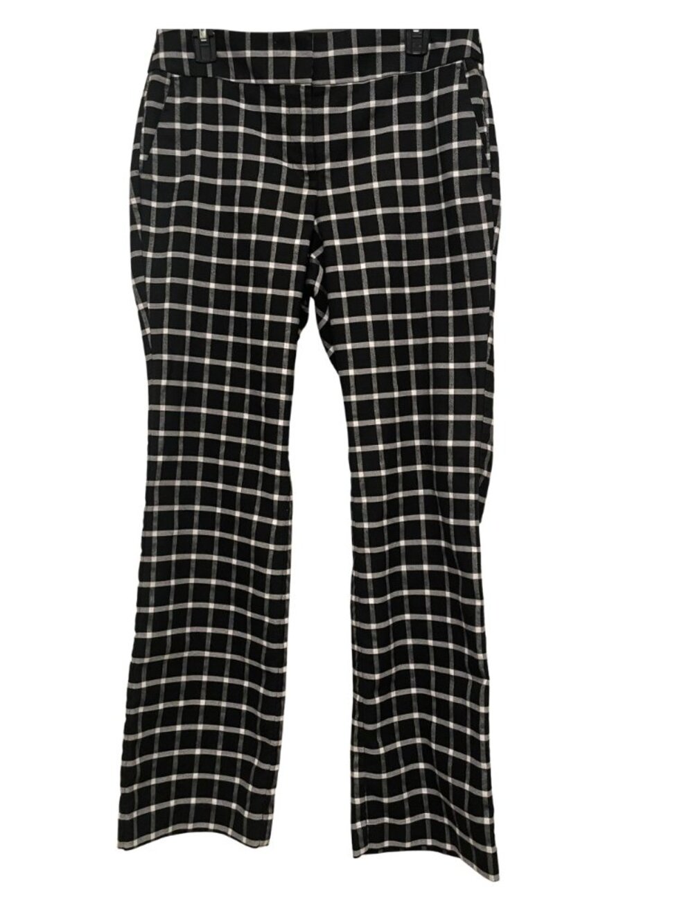 Ann Taylor Black and White Checkered Trousers Size 8